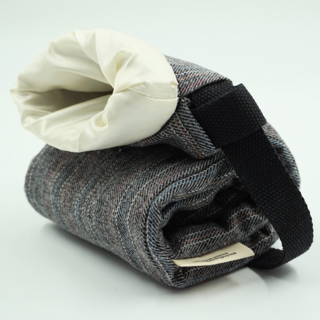 Satin lined hot water bottle cover